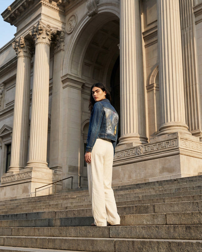 By Carmenzo peace and love jacket jeans