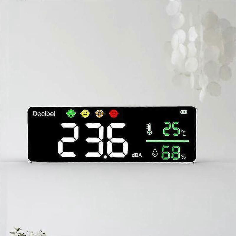 Dm1306d Digital Decibel Sound Meter Smart Noise Detector 30-130db Temperature And Humidity Monitor zxin