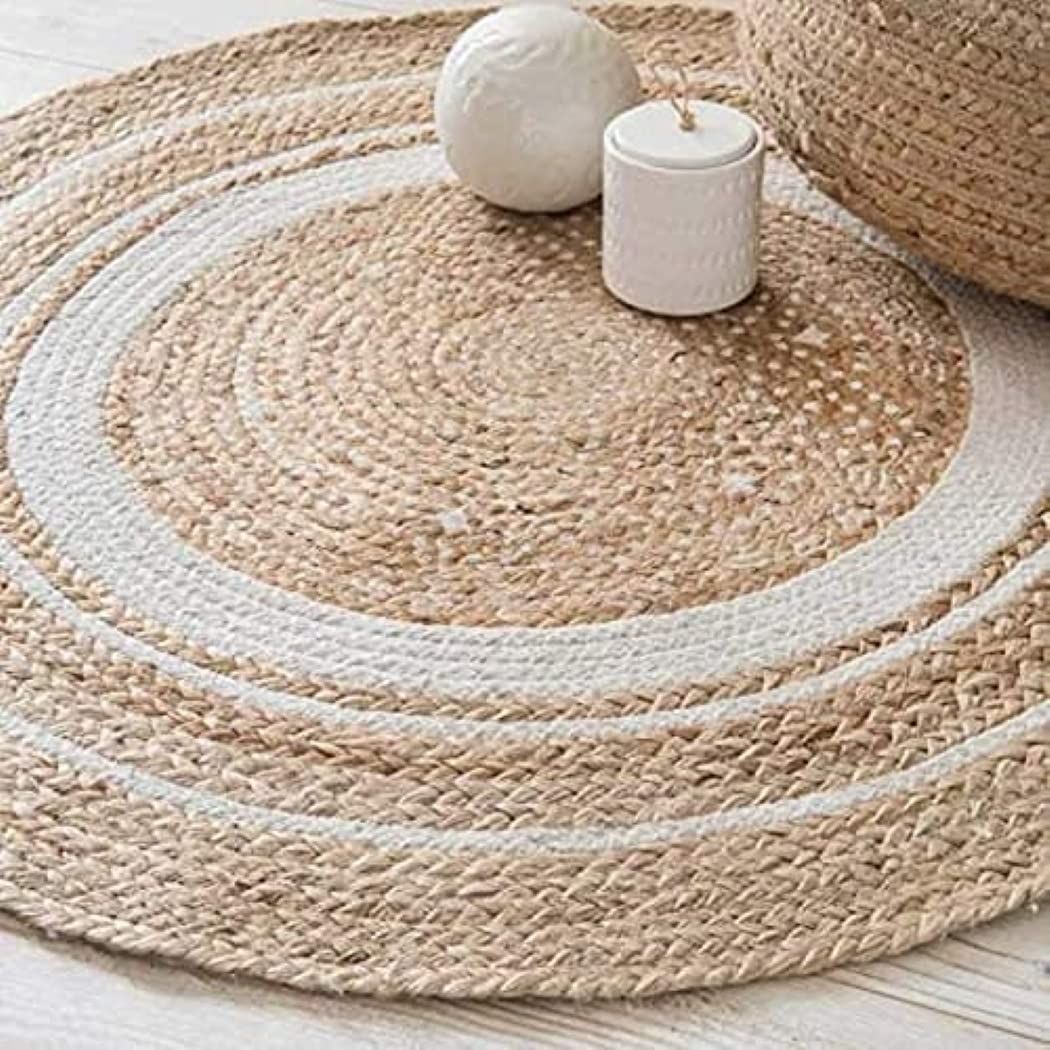 AIESY® Modern D Shape Home Handwoven Jute Rug