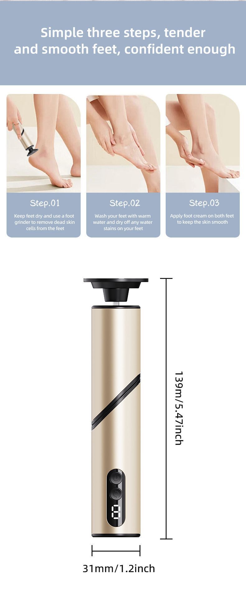 USB Rechargeable Foot Callus Remover