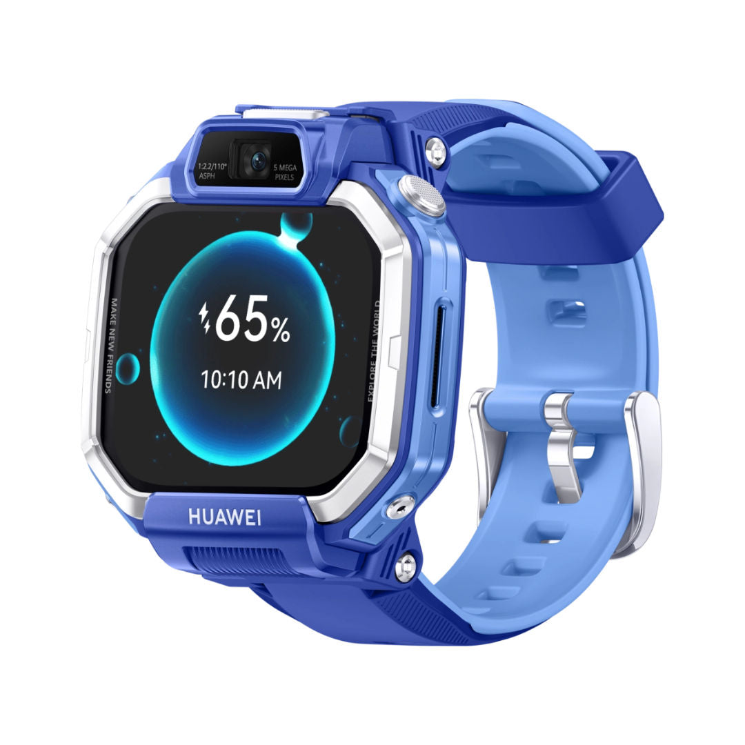 ساعة «Huawei Watch KIDS X1» الذكية - تصميم قابل للدوران 360 درجة، تحديد الموقع عبر نظام GPS، مكالمات الفيديو، كاميرات مزدوجة، شاشة AMOLED مقاس 1.82 بوصة