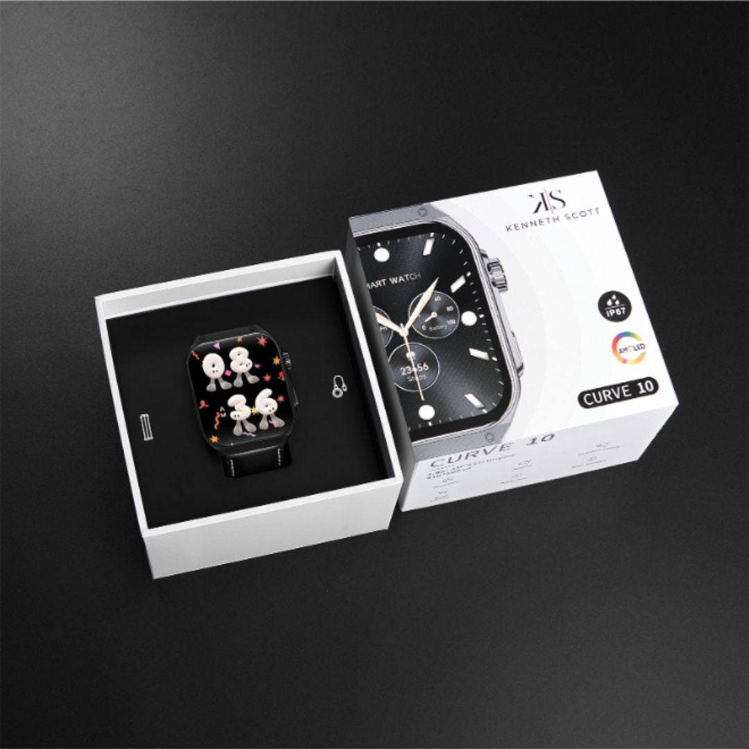 Kenneth Scott Unisex Smart Touch Screen Watch, Multi Function Smartwatch, KCRV10 Series