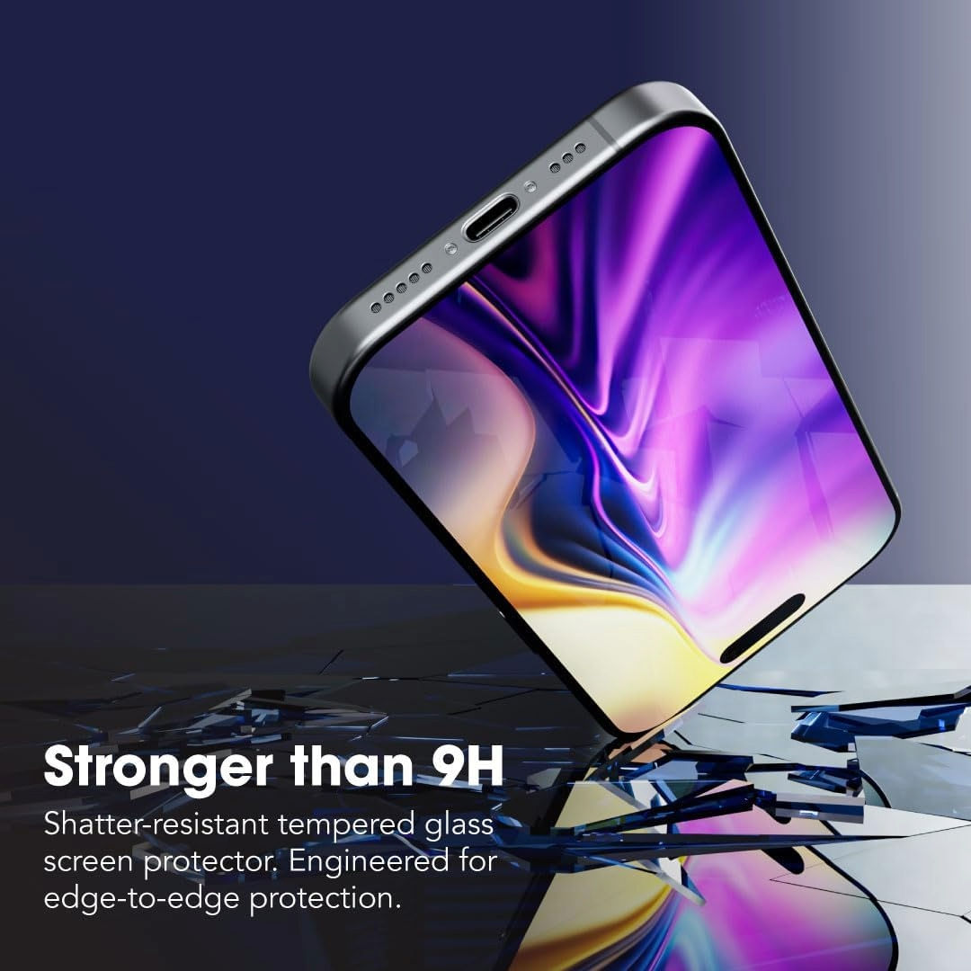 Blupebble Graphene Rock Series  2.5D Tempered Glass For iPhone 17, Screen Protector, Clear