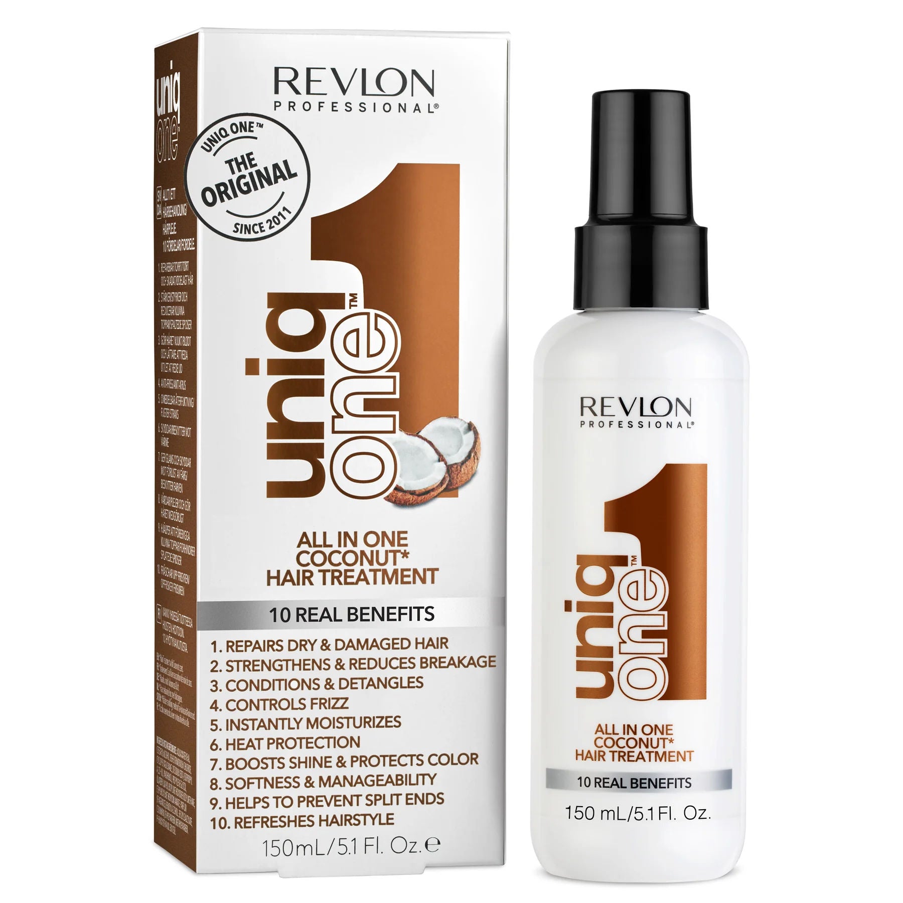Uniq One 10 in 1 Leave-In Hair Treatment, Coconut, 150ml