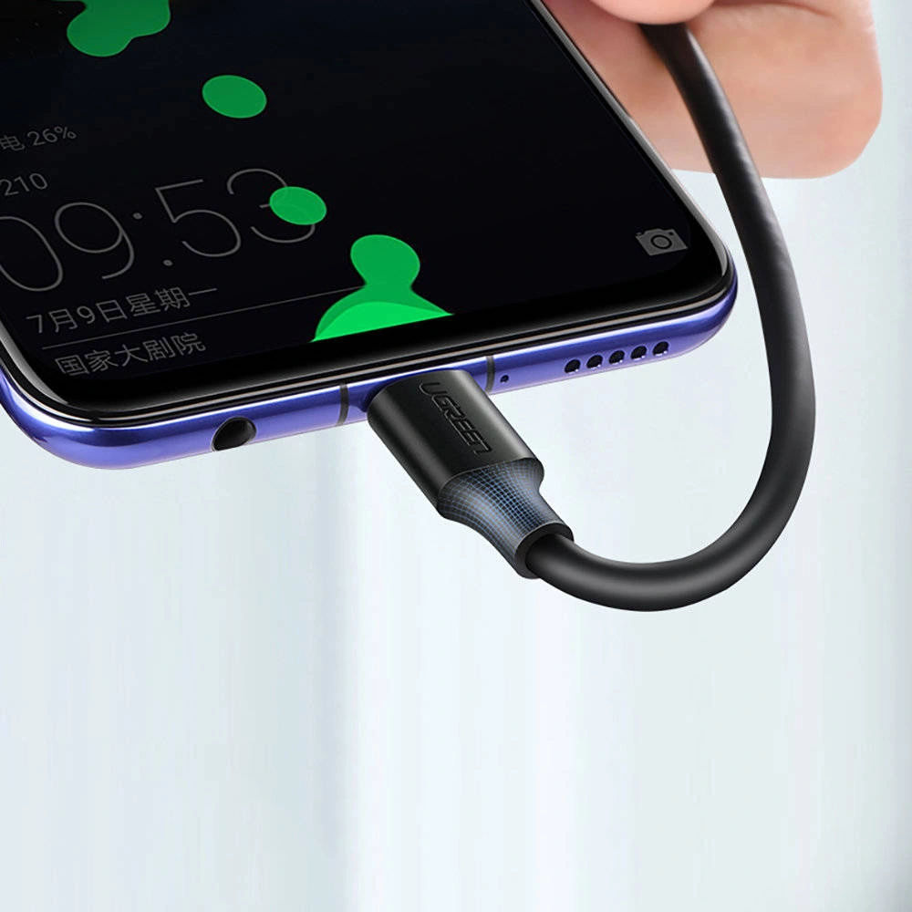 كابل الشحن السريع UGREEN US287 من USB-A إلى USB-C، 3 أمبير، QC3.0، بطول 2 متر