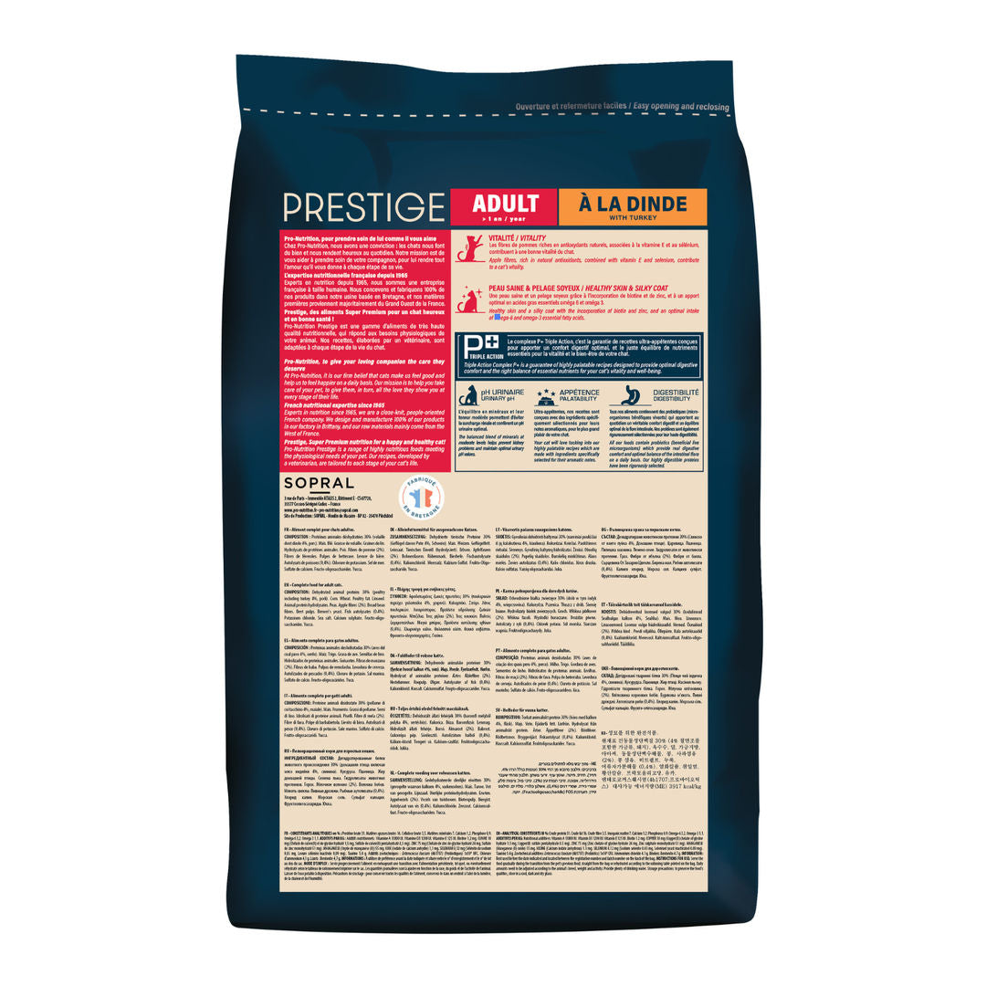 Pro nutrition Prestige Turkey Adult Cat food