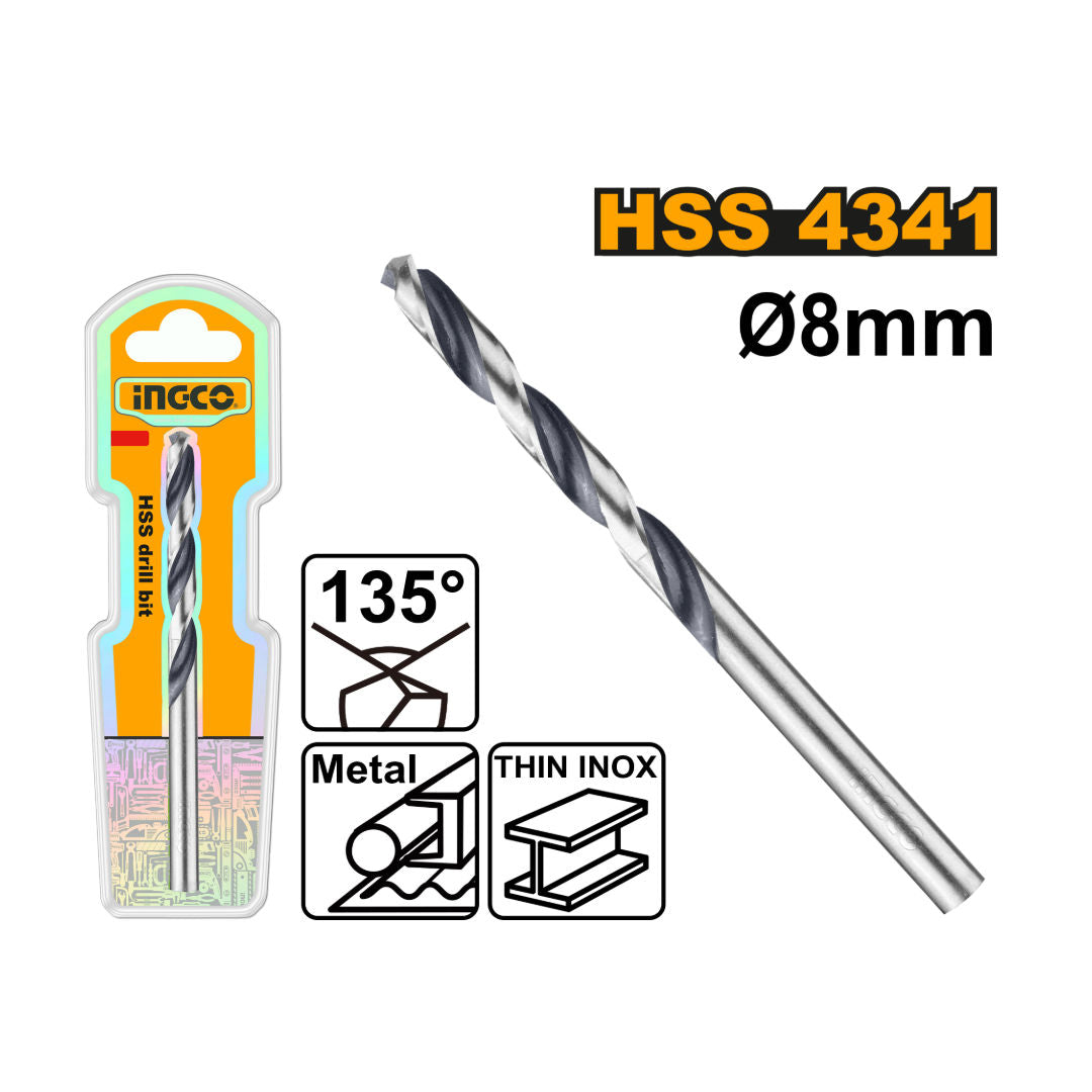 INGCO 4341 HSS Drill Bit, 6mm, 135° Split Point