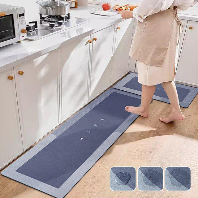 2 Pcs/Set Long Kitchen Waterproof Mats (50x180cm & 50x80cm) - Anti-Slip, Durable Floor Protector