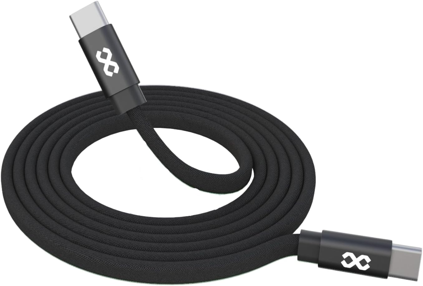 Infinyty Flat Coil Magnetic USB-C to USB-C Cable 100W, 1m, VoltX Series