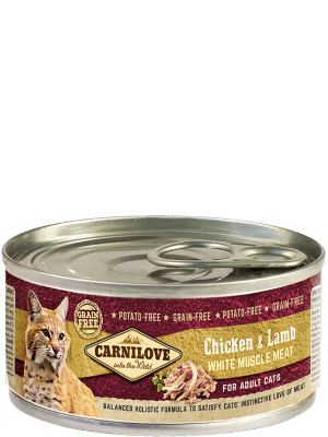Carnilove WMM Chicken & Lamb for Adult Cats 100 g - BOX 12 CAN