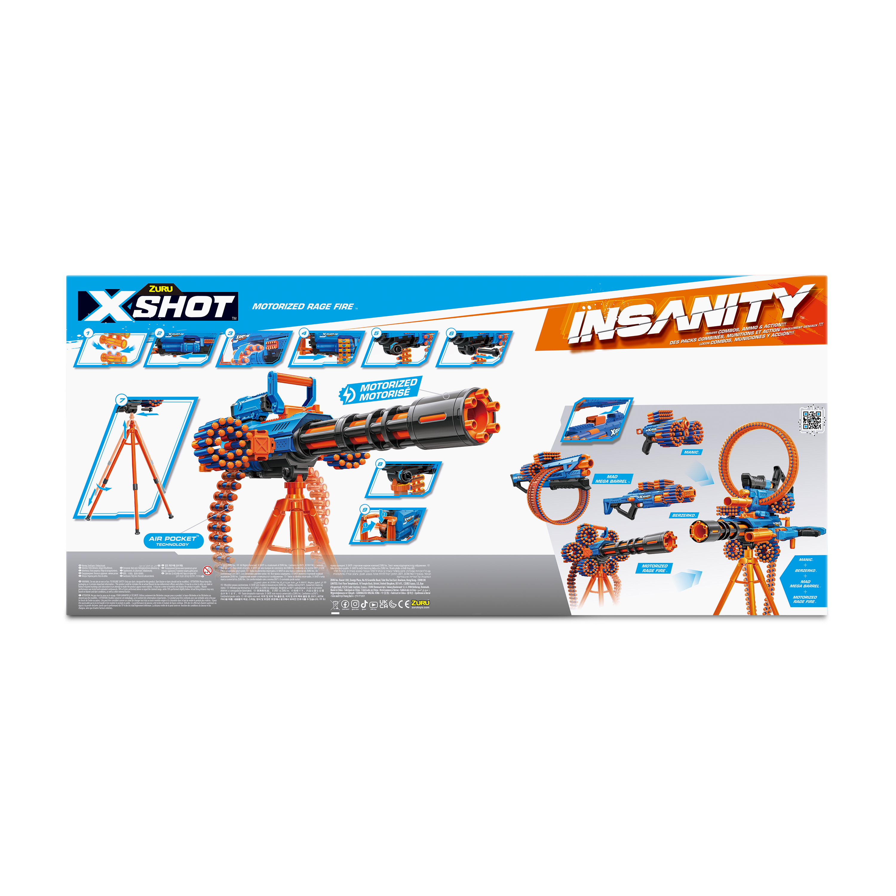 X-Shot Insanity Motorized Age Fire Gatling Gun w/ Tripod