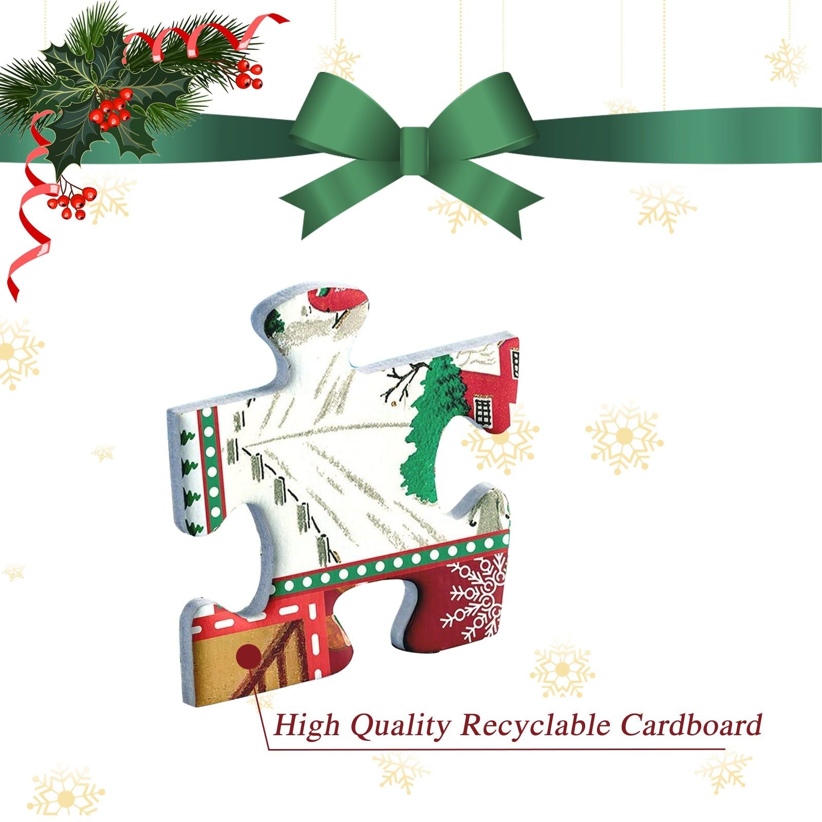 Christmas Puzzle Advent Calendar, 24-Day Jigsaw Gift, Stress Relief, Cognitive Fun ,24 frames