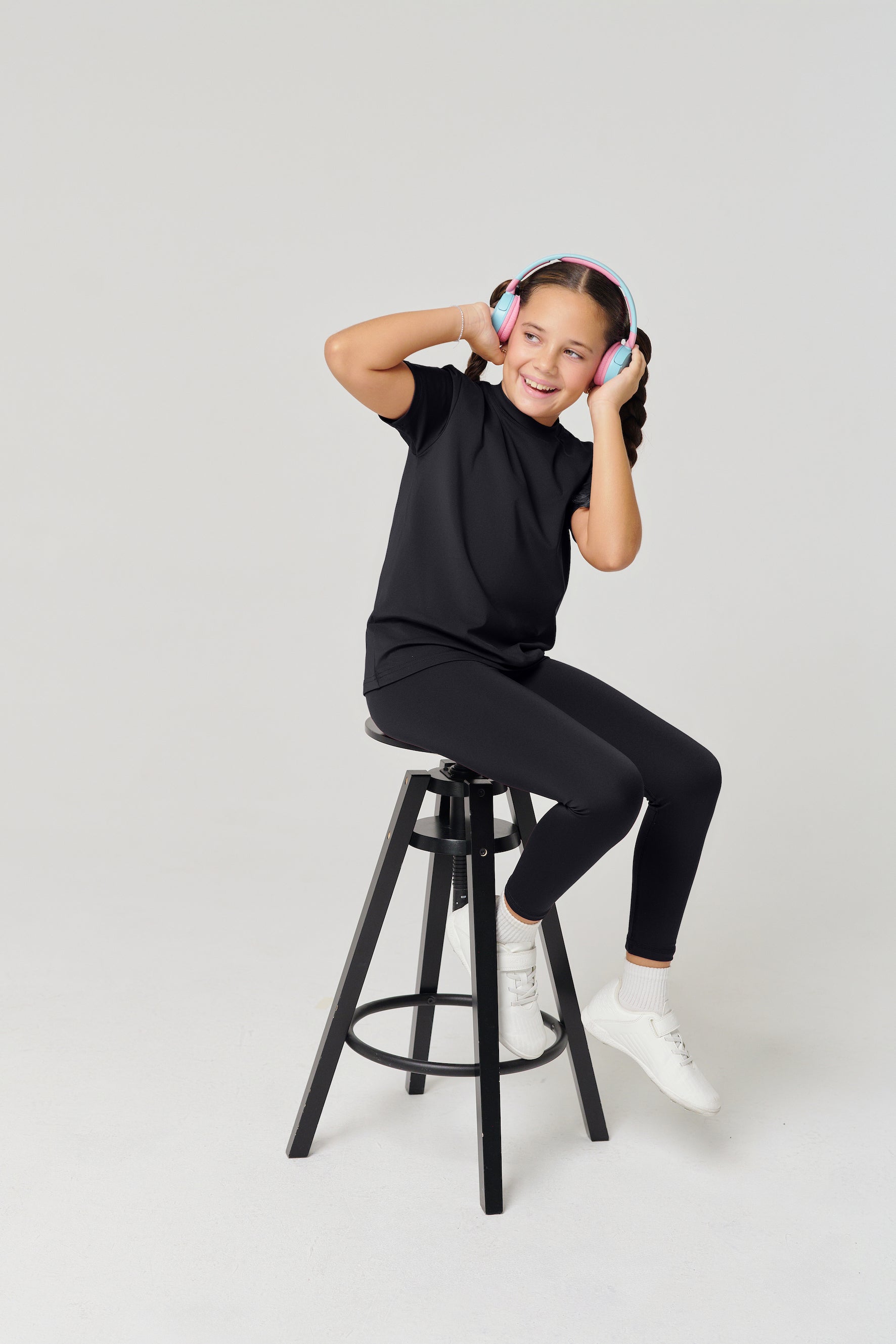 بنطال ضيق كلاسيكي للأطفال من MULU - أسود