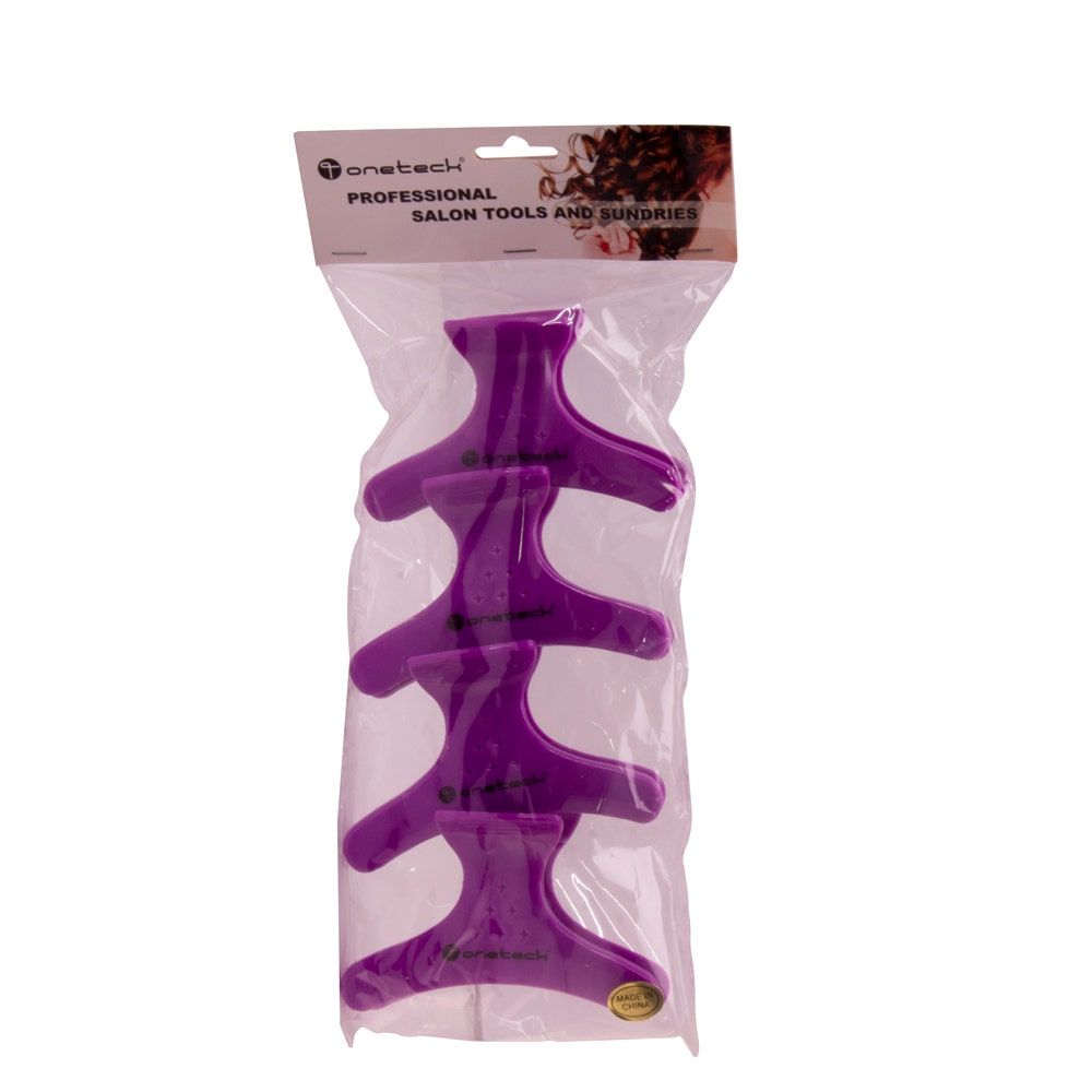 Onetech Purple Hair Clip, 4pcs