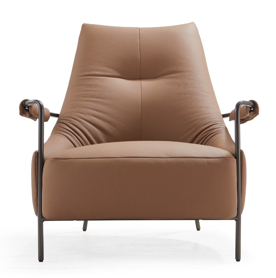 Brown Microfiber Leather Lounge Chair #EC-436