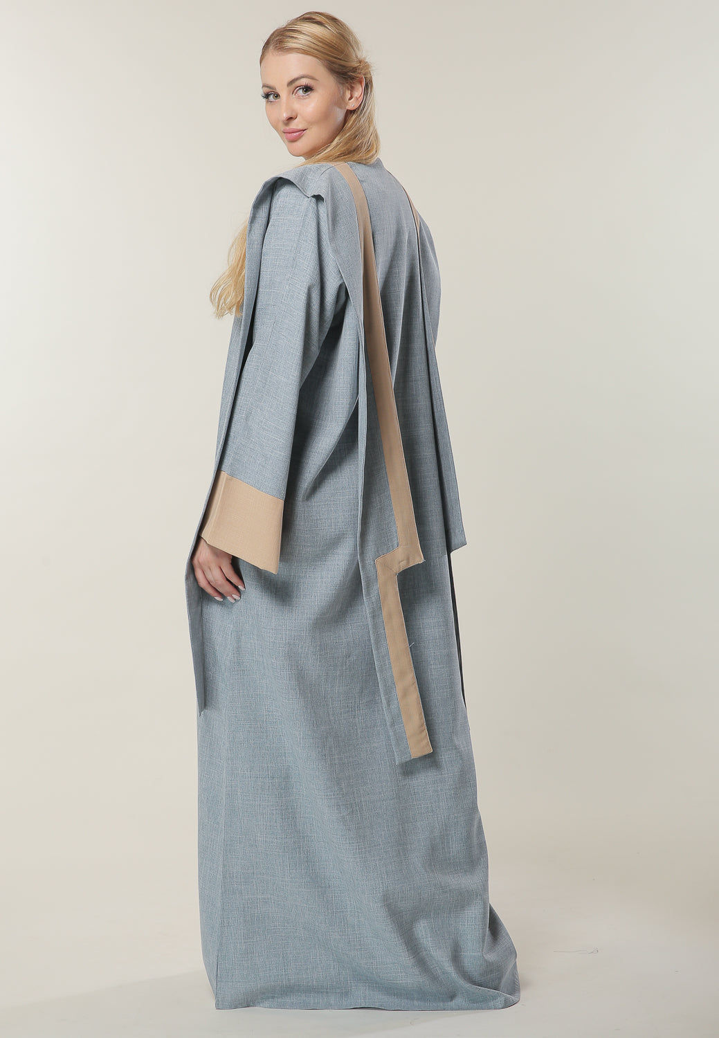 MOiSTREET Grey Casual Abaya