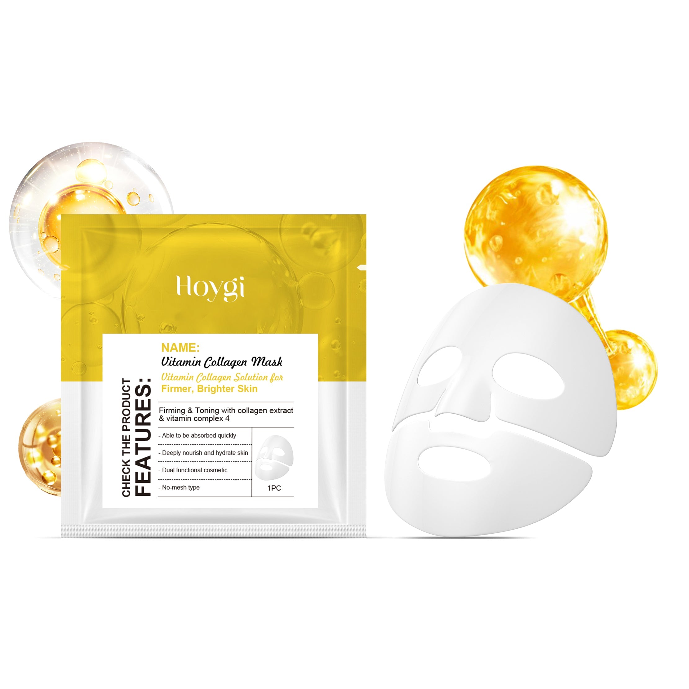 Collagen Facial Mask, Hydrating, Firming, Nourishing, Anti-Aging, Skincare ,1pcs