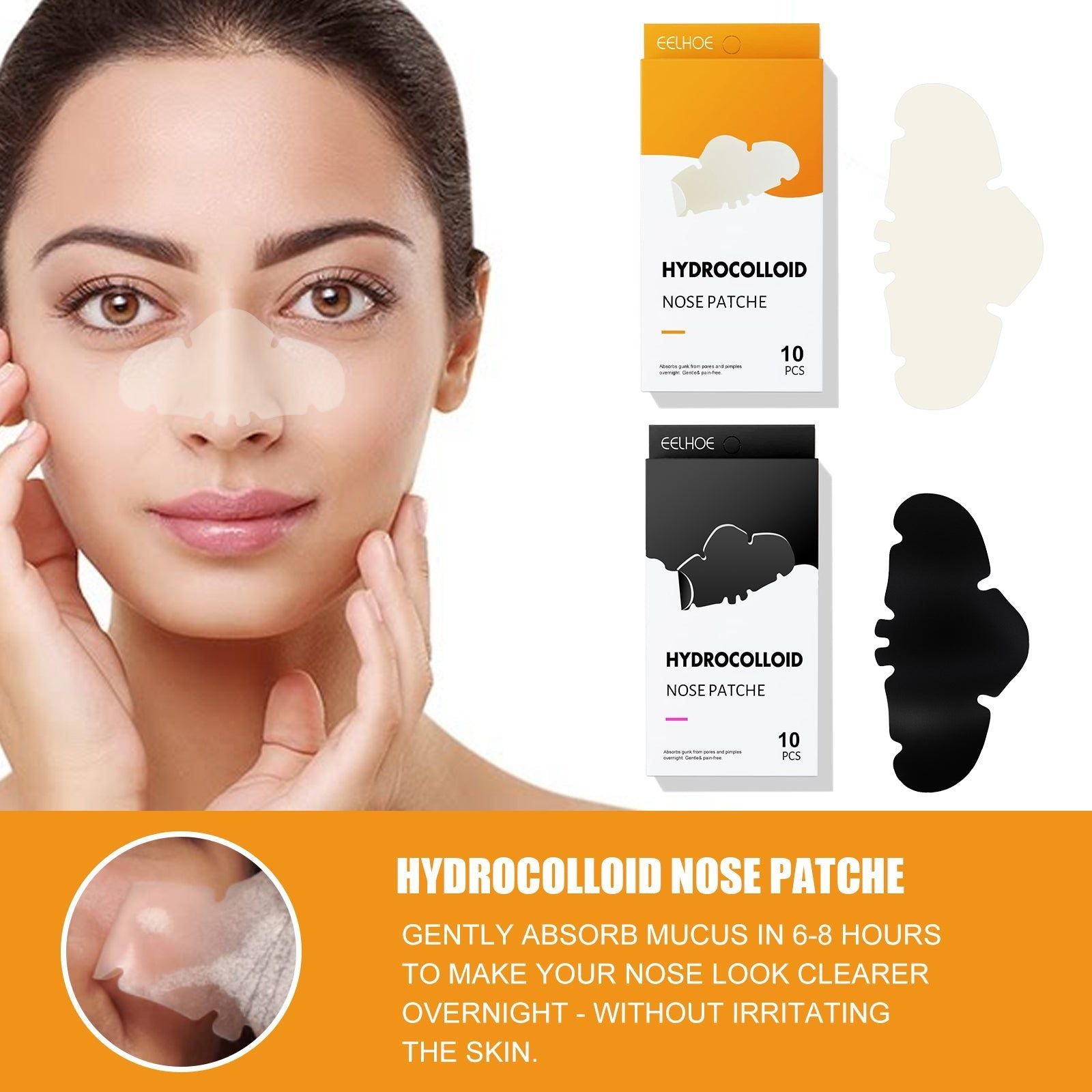 Blackhead Nose Strips, Reduce Acne Pores Oil Control, Clear Skin ,10pcs