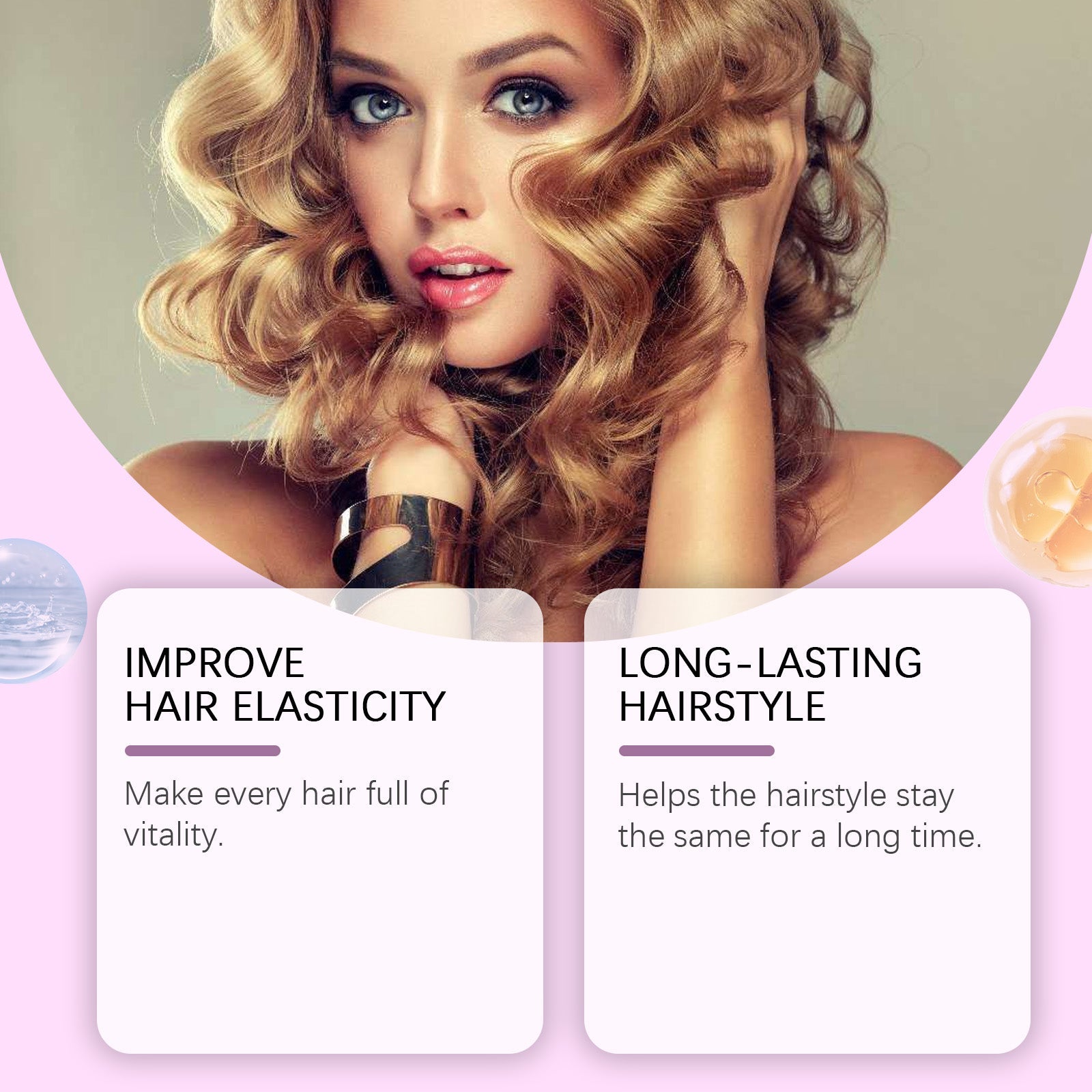 Curly Hair Care Styling Cream, Volumizing Glossy Hair, Natural Curl Enhancer ,114g