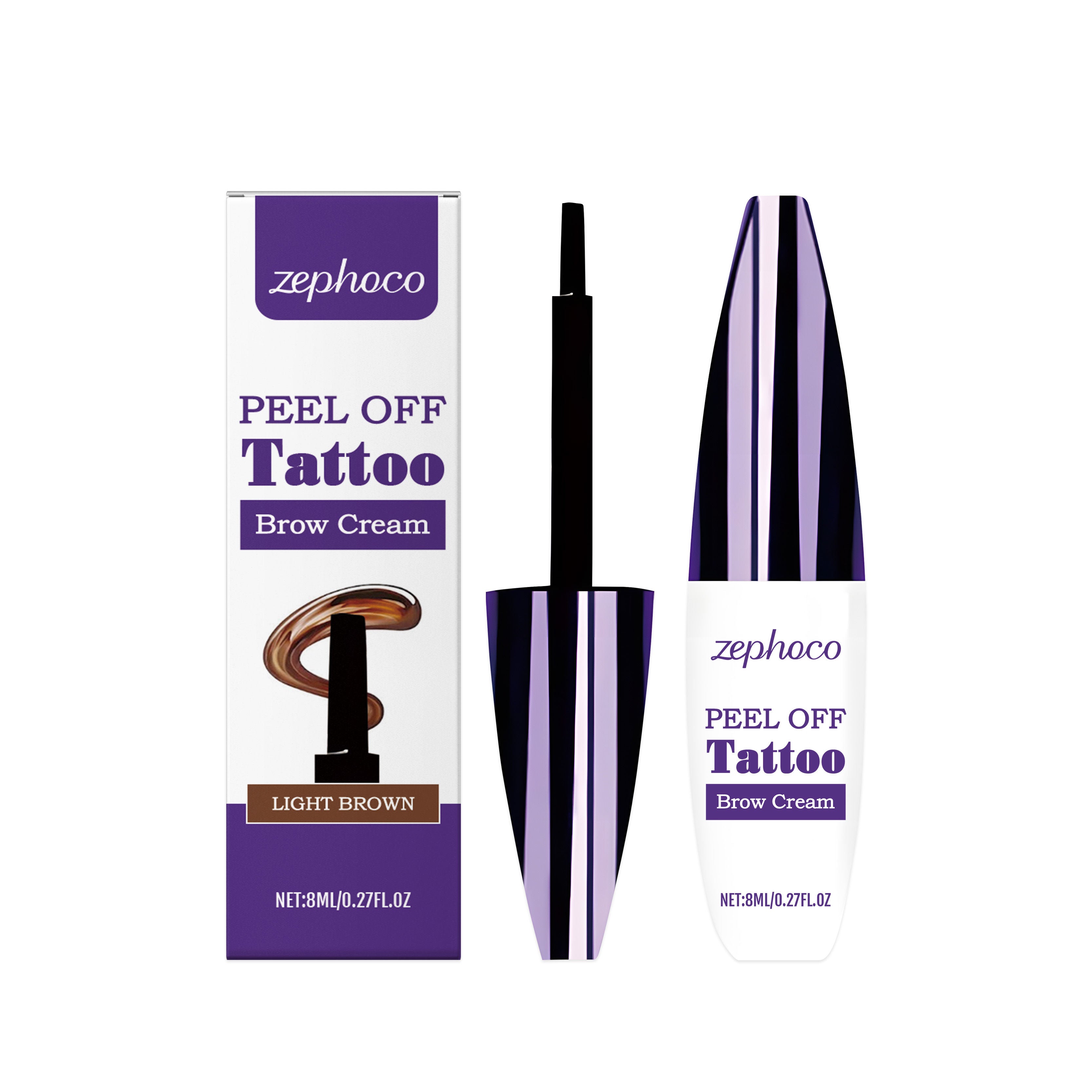 Long-Lasting Eyebrow Makeup, Tear-Off Liquid Pencil, Natural Hair Flow ,8ml