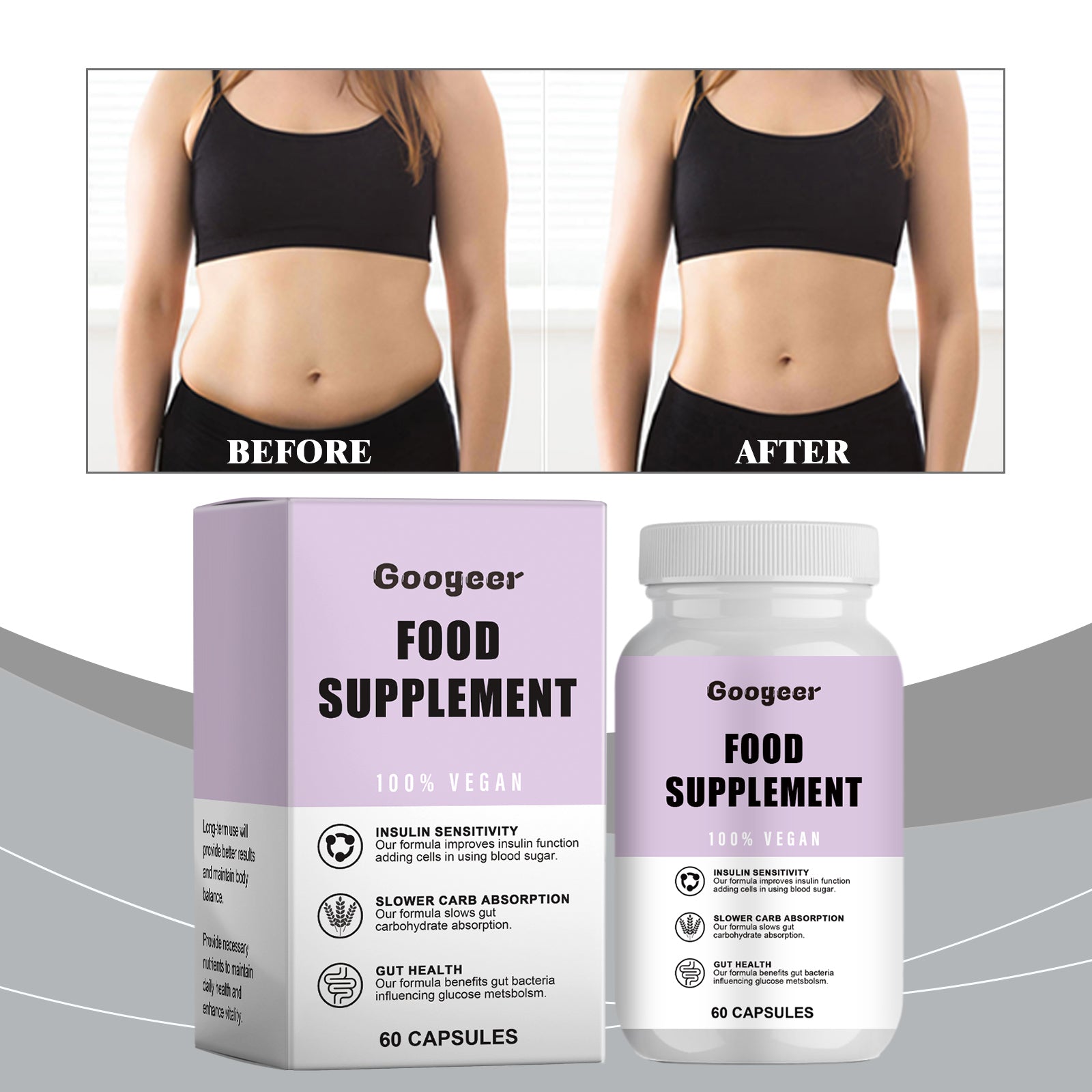 Blood Sugar Control Capsules, Natural Body Care, Immunity Boost, Long-Term Support ,60 capsules