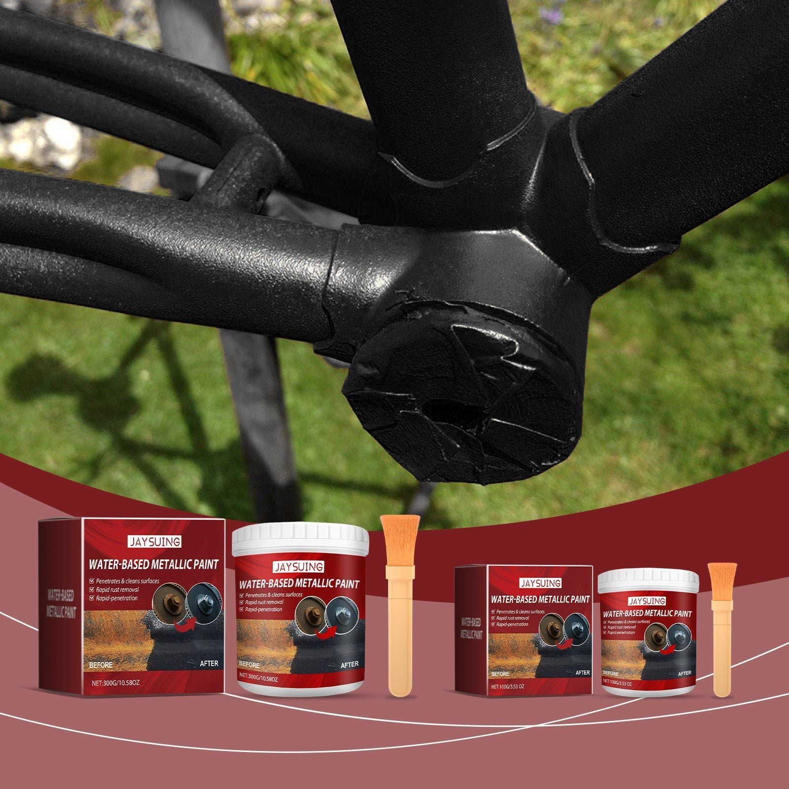 Rust Free Primer, Anti-Corrosion Metal Paint, Rust Prevention, Automotive & Home Use ,300g