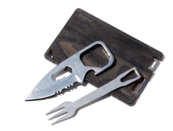 2pcs Mini Cutlery Set Portable Multifunction Tools Outdoor Cutlery Set Tool Card