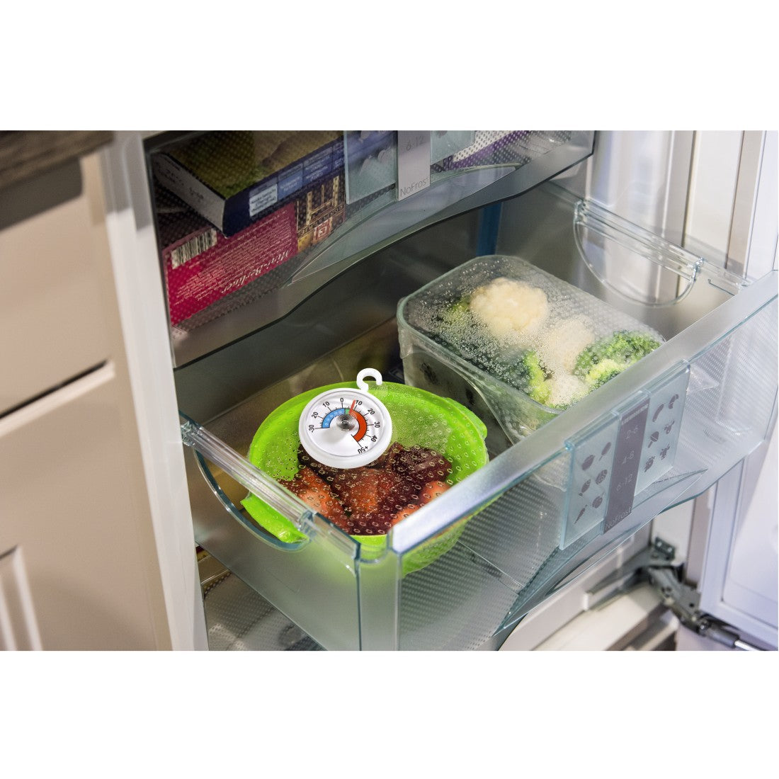 XAVAX 111309 Refrigerator/Freezer Thermometer, round