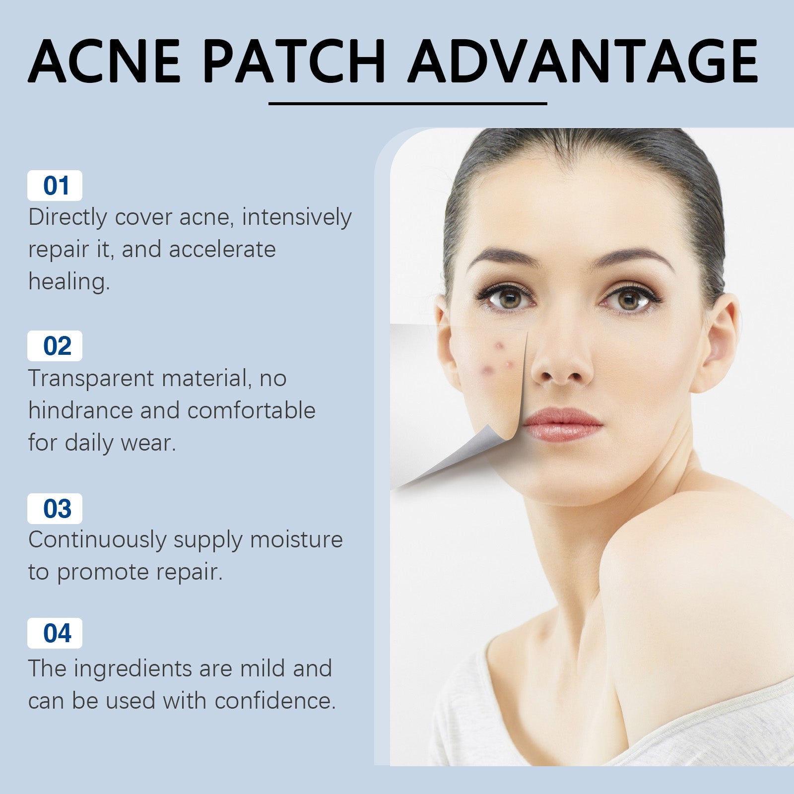Clear Acne Patch, Fast Healing, Hydrating, Scar-Free, Invisible, Pimple Care ,240patches