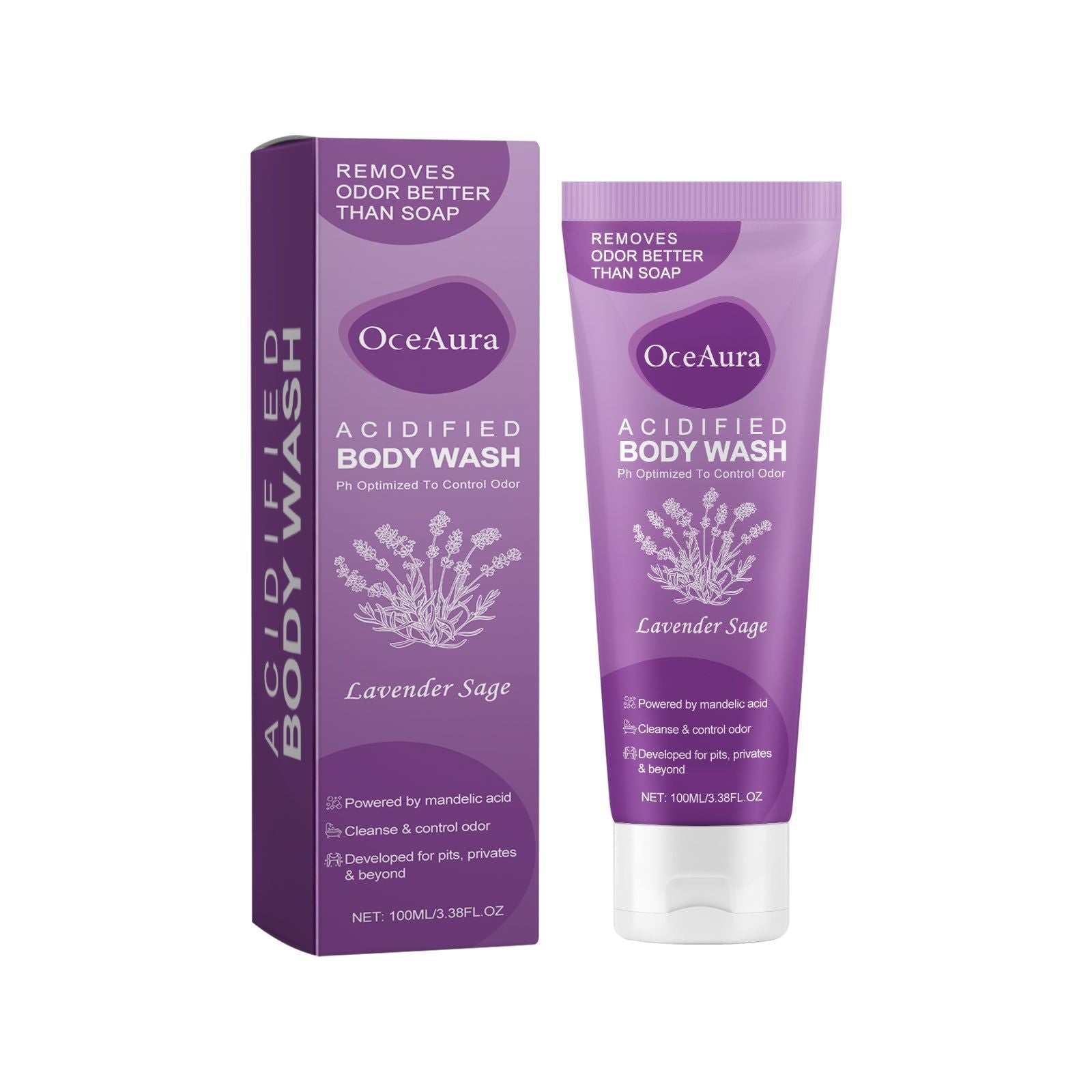 Acidified Body Wash, Deep Cleanse Skin, Long-Lasting Moisturizer, Refreshing Shower Gel ,100ml