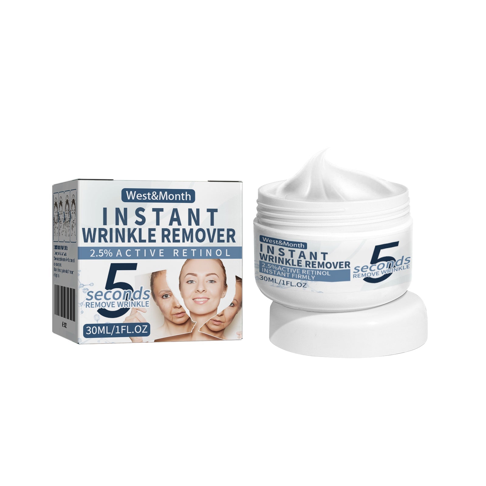 5 Sec Retinol Eye Cream, Reduces Wrinkles, Puffiness, Hydrating, Anti-Aging ,30ml