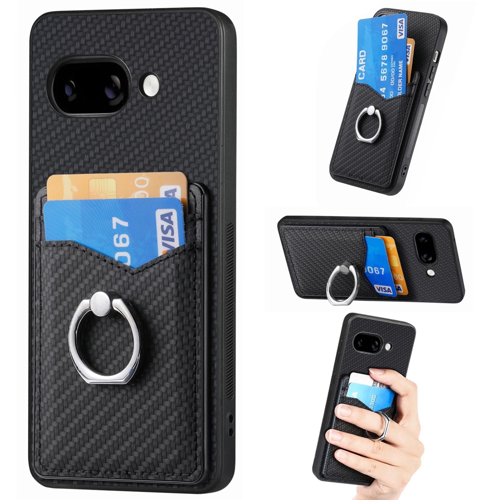 Card Wallet Ring Phone Case For Google Pixel 9a