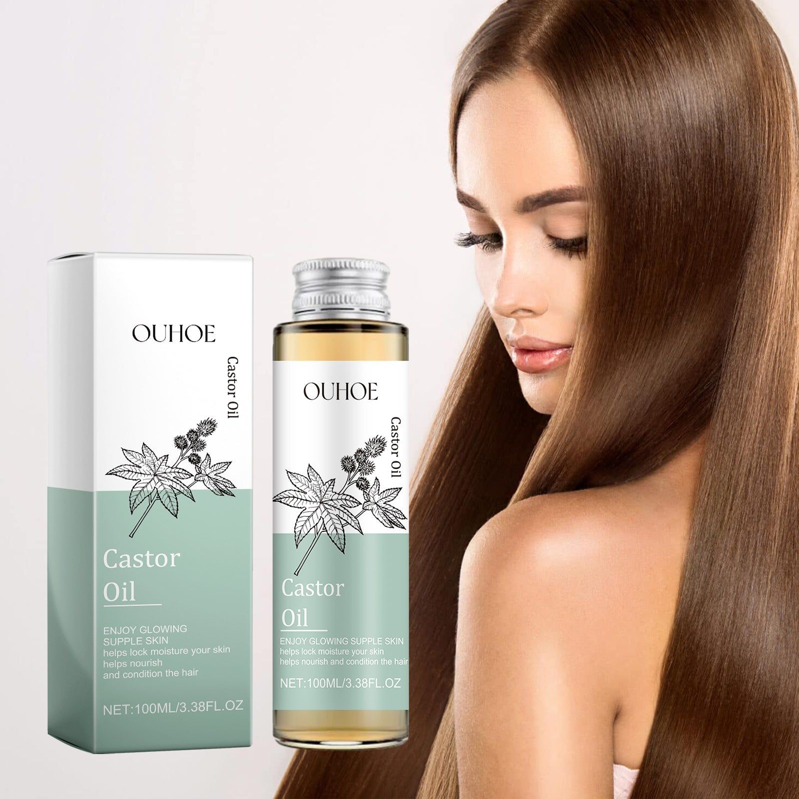 Castor Oil Body Massage Treatment for Skin Brightening, Hair Growth, Moisturizing ,100ml
