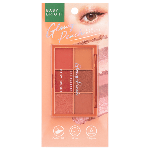 GLOWY PEACH EYE PALETTE 0.7G X 6COLORS BABY BRIGHT (M)