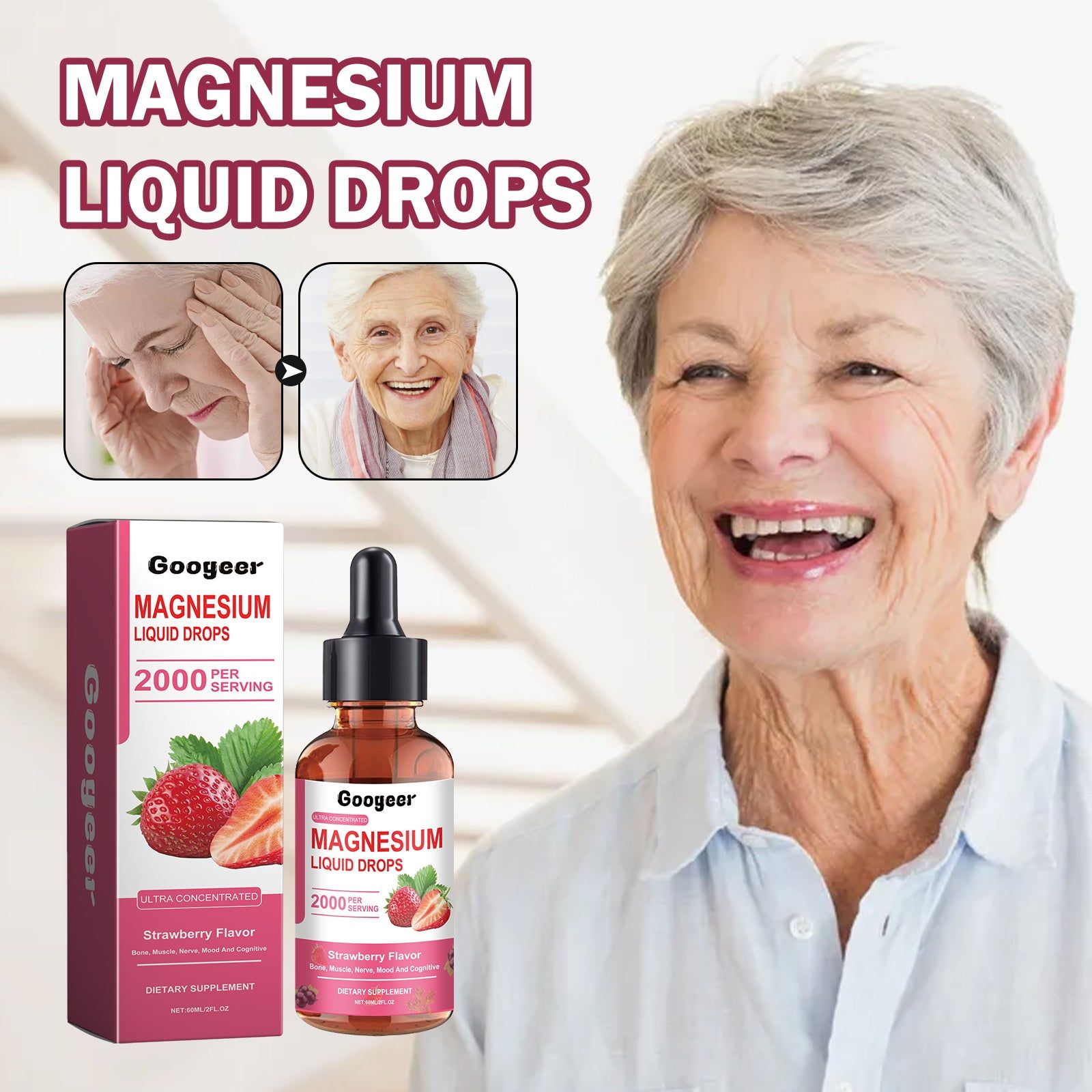 Boost Your Body Care with Magnesium Drops, Relieve Stress, Fatigue, and Discomfort ,60ml