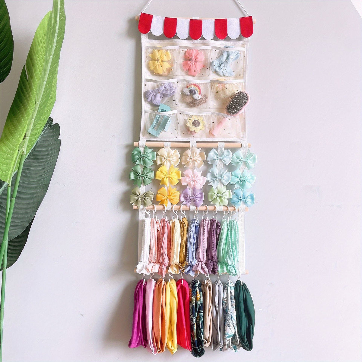 Hair Bow Holder Headband Organizer for Girls Hair Clip Hanger Wall Hanging Decor