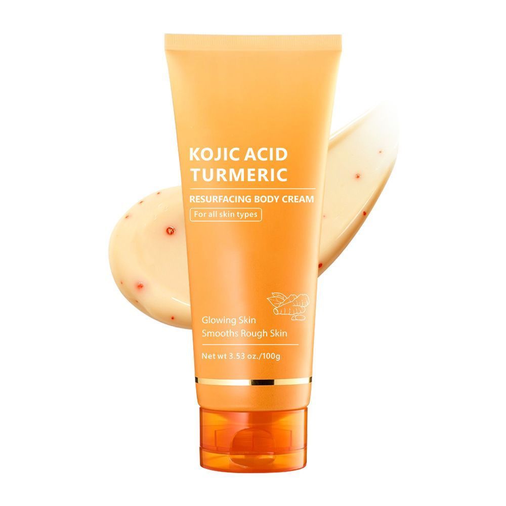 Kojic Acid Turmeric Resurfacing Body Cream - 100g Moisturizing & Brightening Lotion for All Skin Types