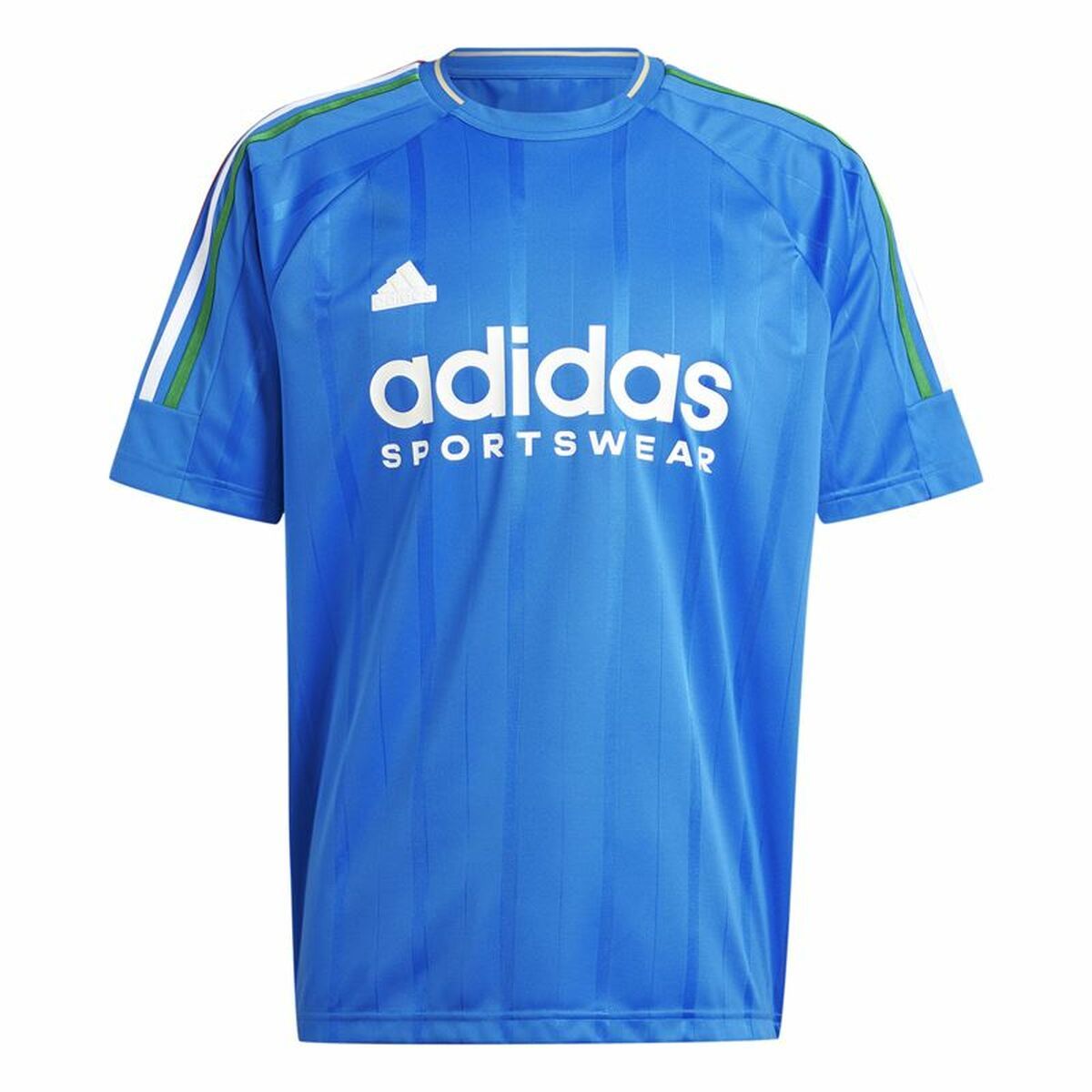 Men’s Short Sleeve T-Shirt Adidas Tiro Nations Pack Blue White