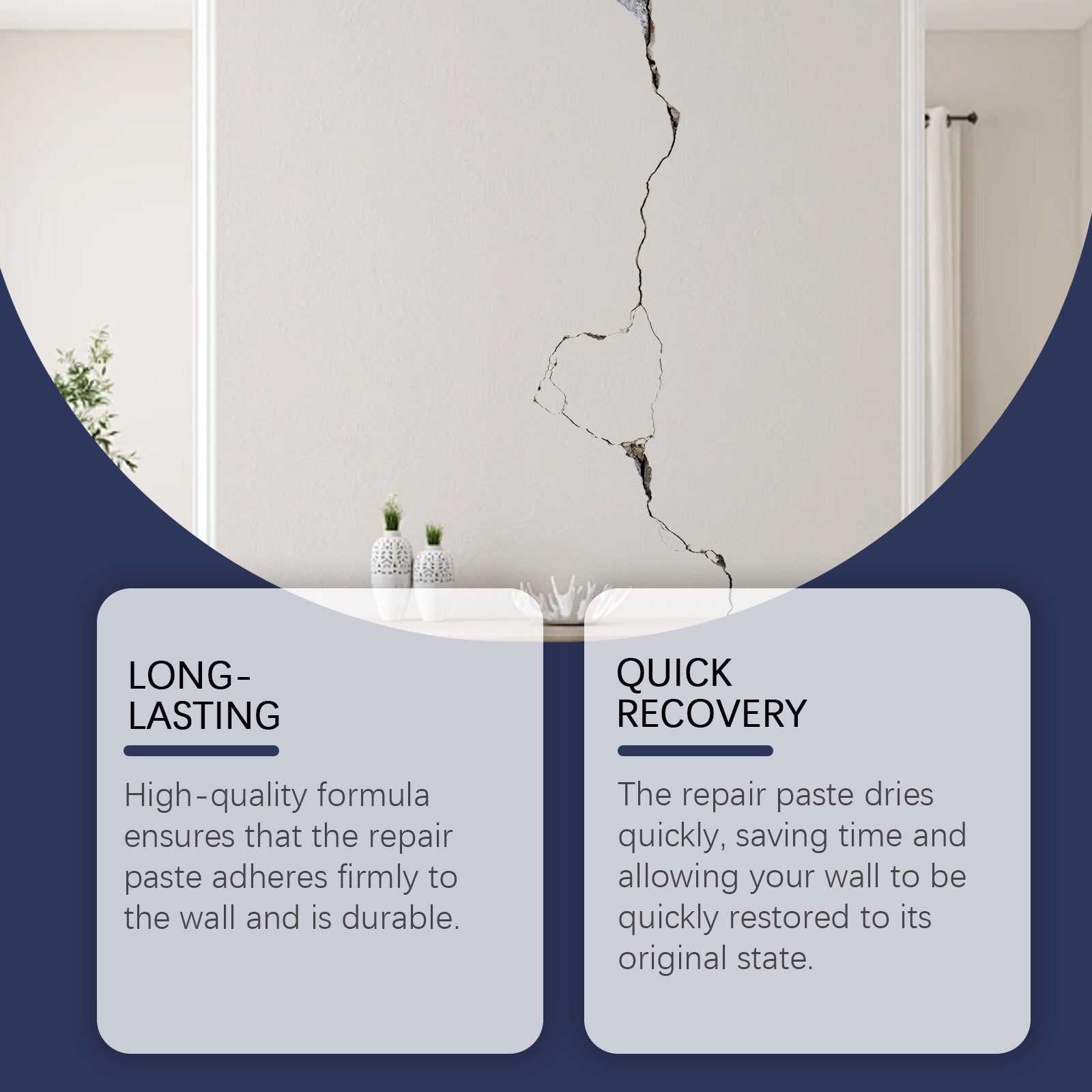 Transform Your Walls with Wall Repair Agent, Fast Fix for Stains, Cracks, and Peeling ,1set