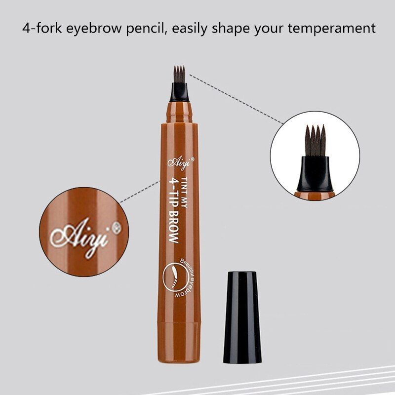 5 Pack Tattoo Eyebrow Pen Waterproof 4 Fork Tip Liquid Pencil  Eyeliner Brown Pen