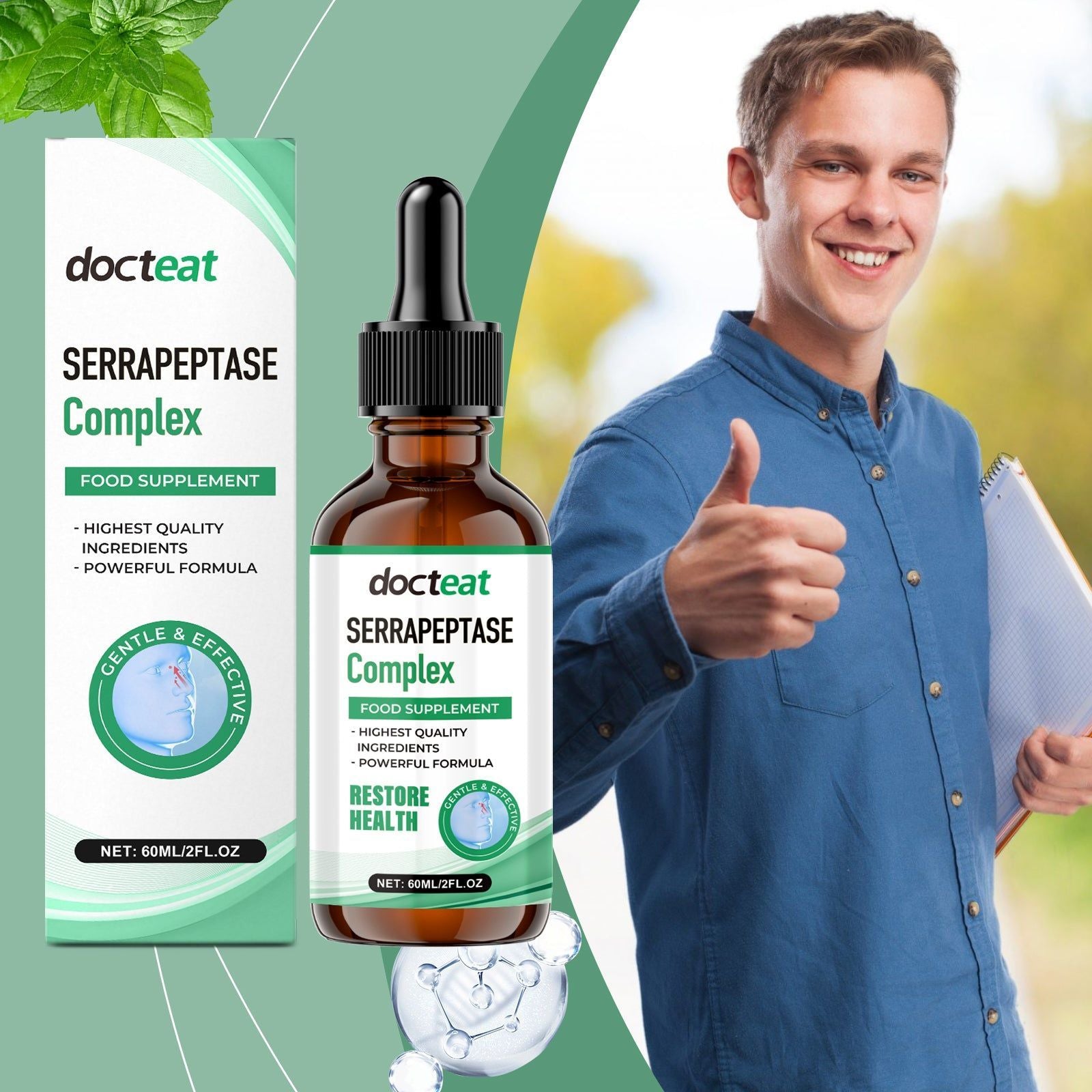Boost Respiratory Health with Body Care Supplement Drops, Gentle Daily Relief ,60ml