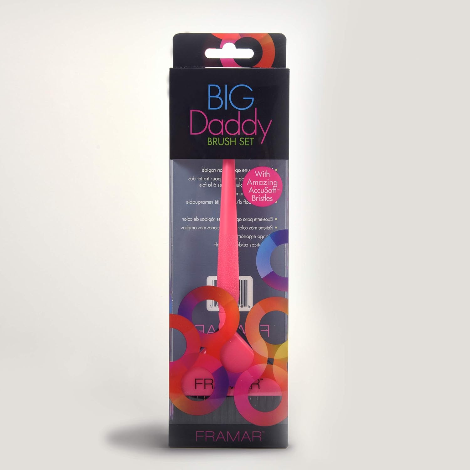 Framar Big Daddy Hair Coloring Brush, Pack of 3 (Black, Pink, Purple)