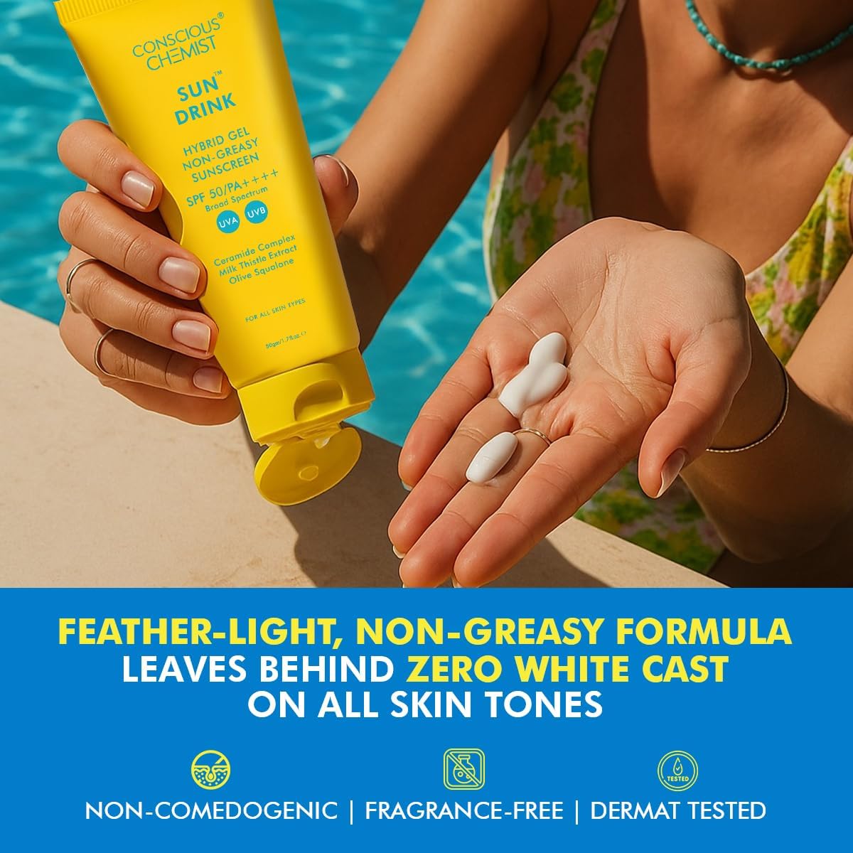 Conscious Chemist Dewy Ceramide Sunscreen SPF 50 PA++++ - Sun Drink | 50g