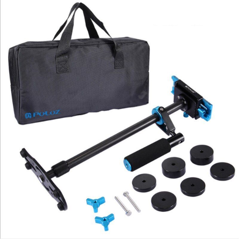 HUGHELD Steadicam Camera Solo Stabilizer 40cm Carbon Fiber Stand Holder for DSLR