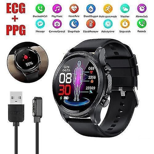 ECG+PPG Blood Glucose Smartwatch for Men - Blood Pressure/Heart Rate Fitness Tracker with GPS