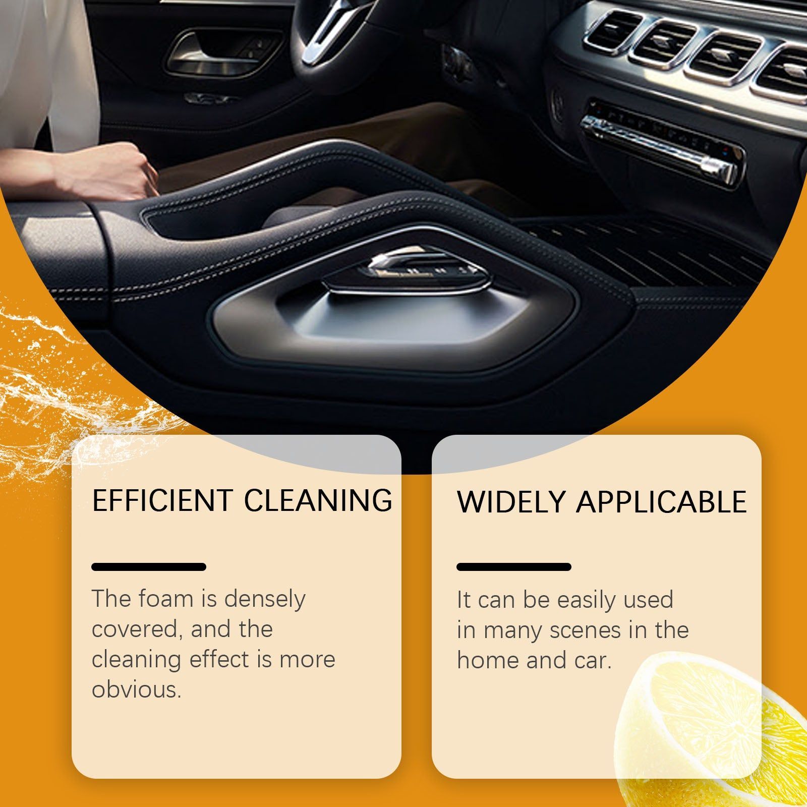 Car Care Foam Cleaner, Deep Clean, Leather & Interior, Stain Remover, Multi-Purpose ,1set