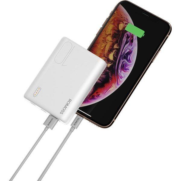 حزمة ROMOSS DOMINO 1+1 شاحن محمول Romoss 10000mAh أبيض