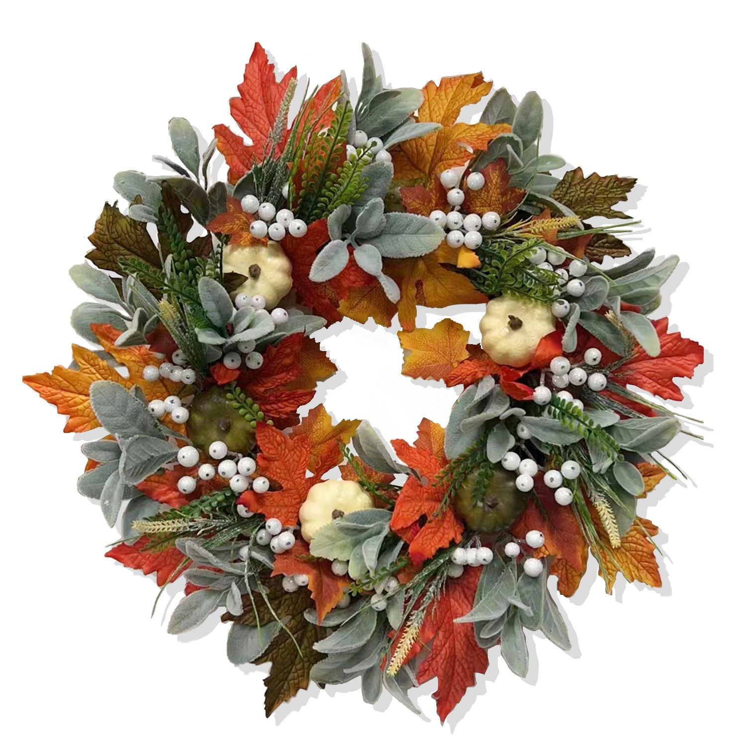 Autumn Wreath Front Door Decoration  Pumpkin Wreath Thanksgiving Home Decorations