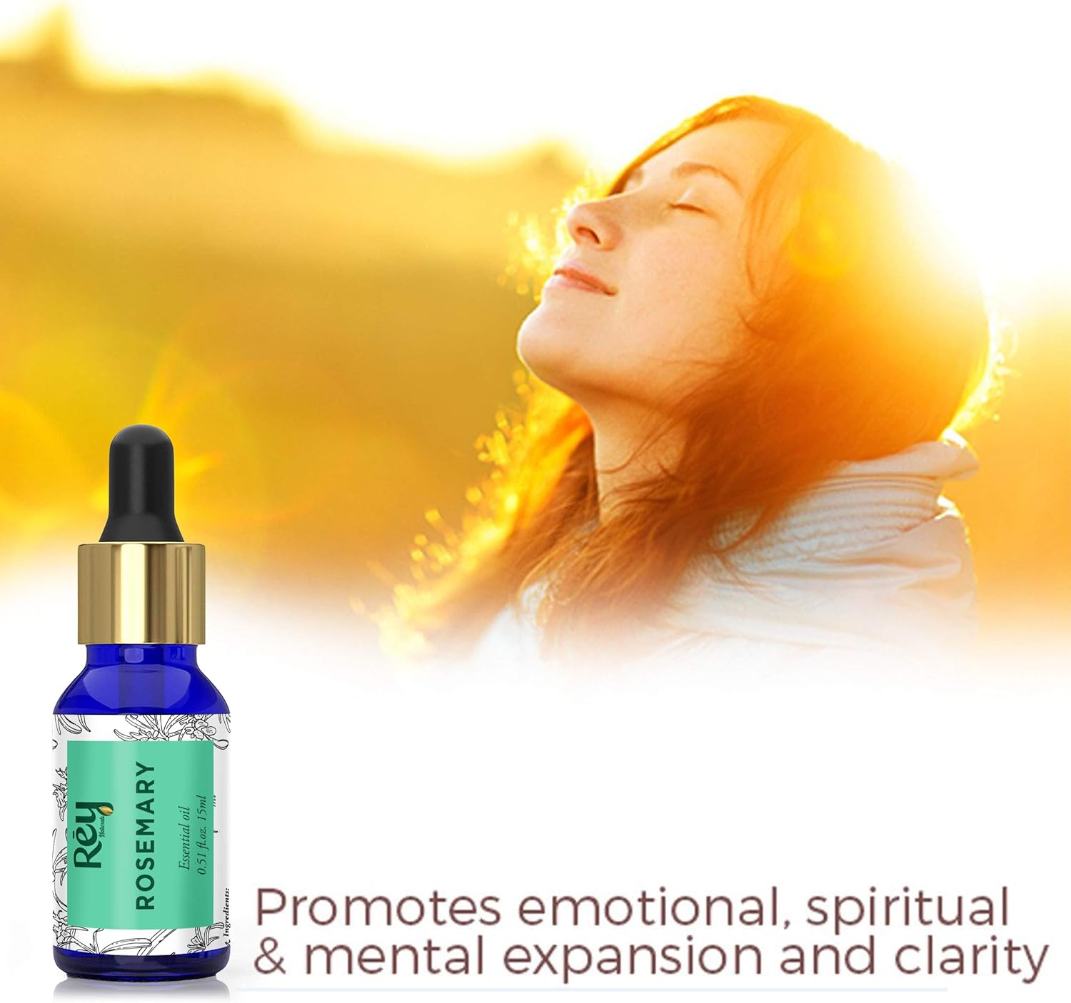 Rey Naturals Tea Tree Oil & Rosemary Oil For Hair Growth & Dandruff Control 15ML*2 (Combo)