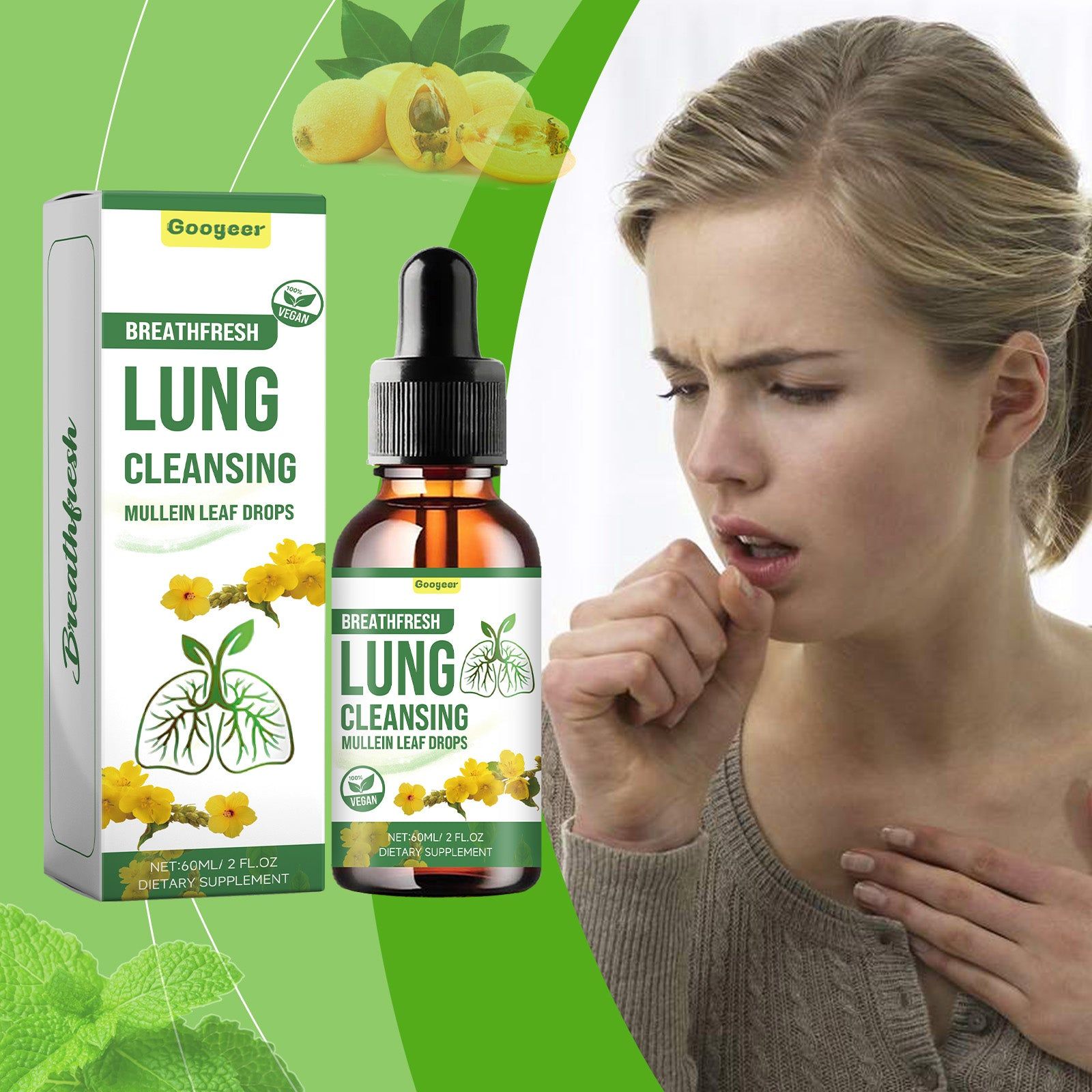 Body Care Supplement, Natural Lung Support, Boost Immunity, Health & Wellness ,60ml